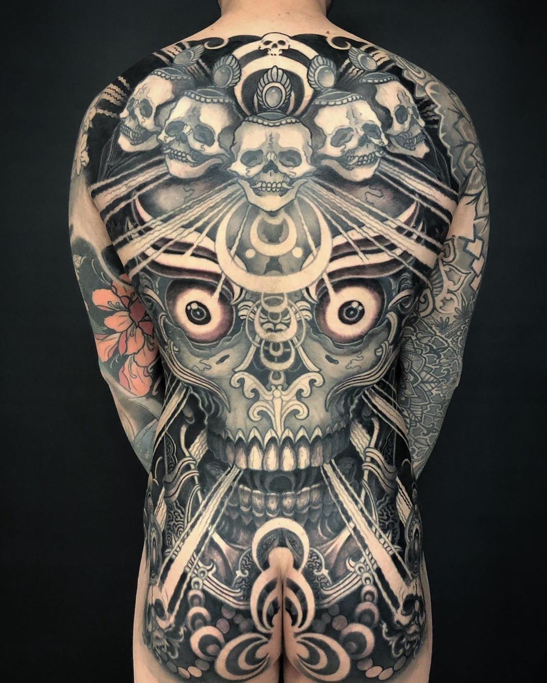 Tibetan Skull Back-piece Made By @kostas Tzikalagias In Thessaloniki 