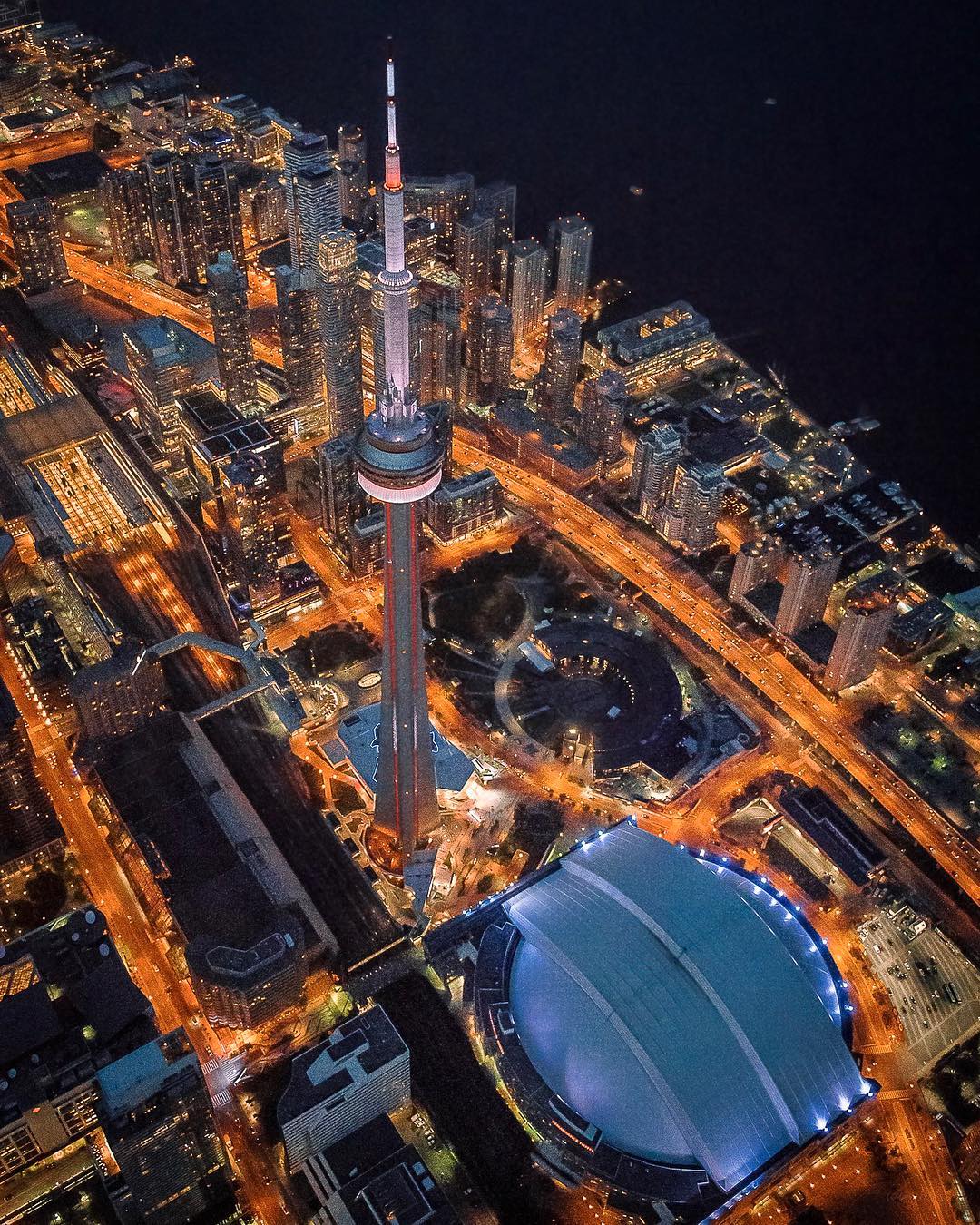 Toronto, Ontario Some Friday night lights! Have a great weekend