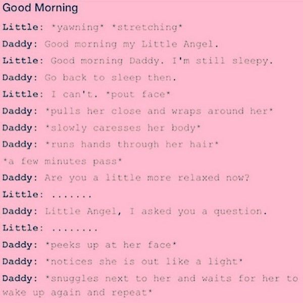 Daddy good dom morning 